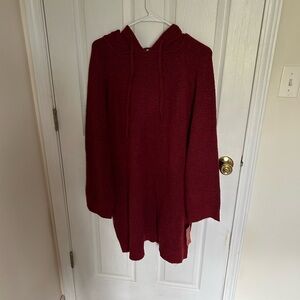 Women's Burgundy Lounge sweater.